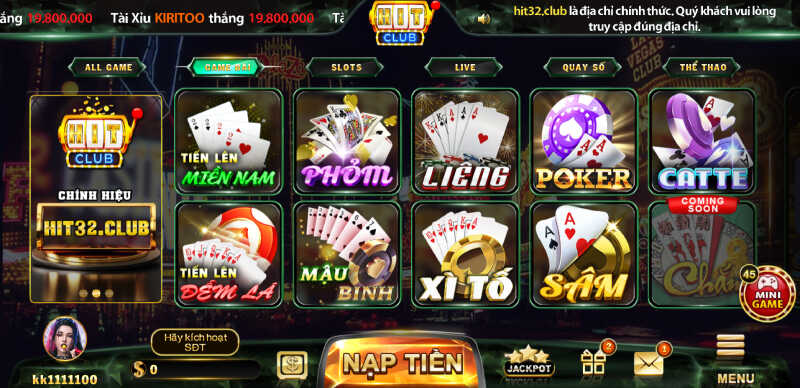 Hitclub có kho game cực khủng