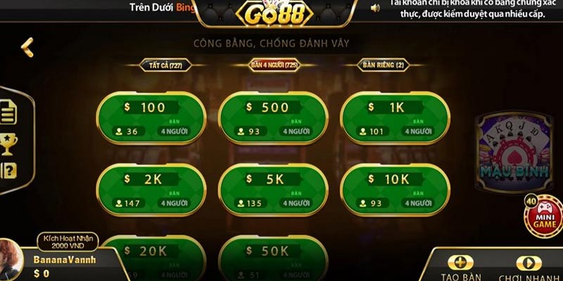 Hướng dẫn cách chơi game bài mậu binh Hitclub